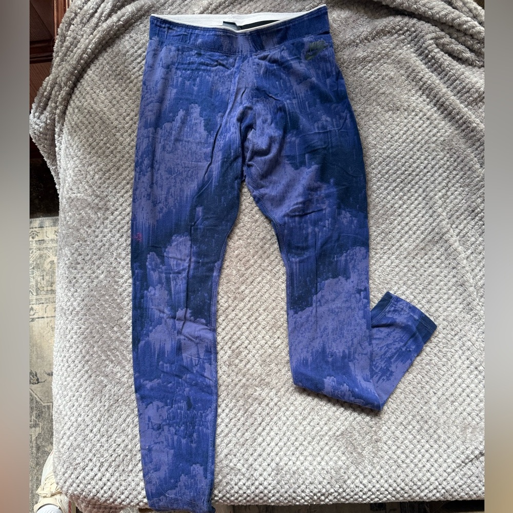 Nike Purple/blue and black Patterned Leggings